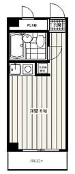 ライオンズプラザ八王子 ワンルームの間取図画像
