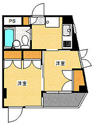 コンフォーム若松 2Kの間取図画像