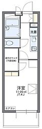 レオパレスボンヌール 1Kの間取図画像