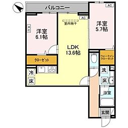 間取図画像 2LDK