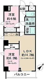 ファインクレスト健和 2LDKの間取図画像