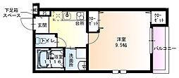 フジパレス門真本町3番館 1Kの間取図画像