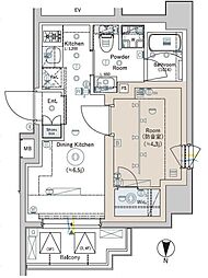 シーフォルム高田馬場2 1DKの間取図画像