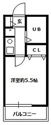 三郷FLATS 1Kの間取図画像