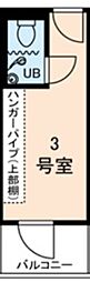 AMMSAMITIEカワサキ3 ワンルームの間取図画像