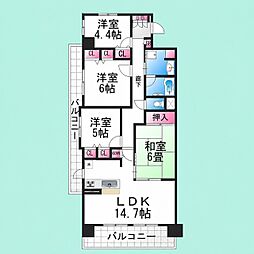 ソルプラーサ堺1番館 4LDKの間取図画像