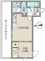 レピュア池袋本町レジデンス 1LDKの間取図画像