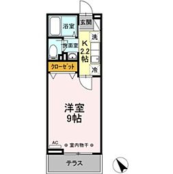 レジデンス甲州街道1 1Kの間取図画像