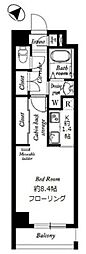 サン・クレール川崎 1Kの間取図画像