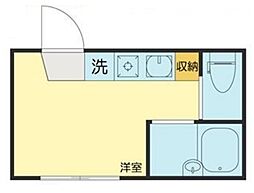 アーバンプレイス哲学堂III 1階ワンルームの間取り