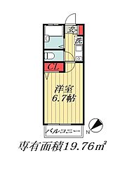 セントラル14 1Kの間取図画像