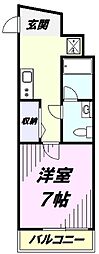 FilleFlats川越南 1Kの間取図画像
