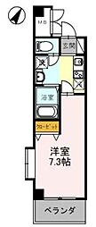 シャイン・ヒル2 1Kの間取図画像