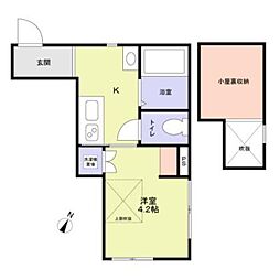 chocolatmaison 1Kの間取図画像