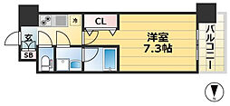 スプランディッド神戸北野 1Kの間取図画像