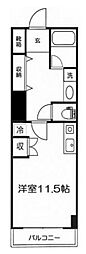 SKビル3 1Kの間取図画像