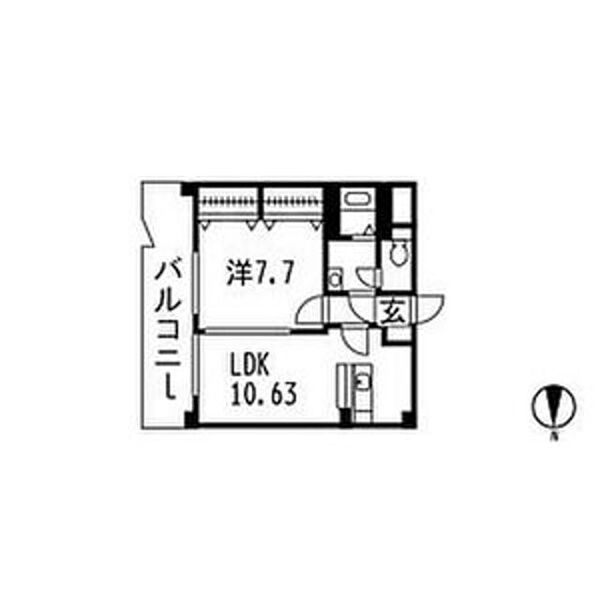 クラジューペール 805｜福岡県福岡市西区北原１丁目(賃貸マンション1LDK・8階・43.94㎡)の写真 その2