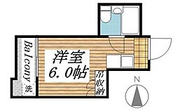 メゾン・ド・エルビエ ワンルームの間取図画像