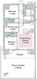 エクセレントシティ立川THEGRAN 2SLDKの間取図画像