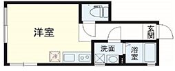 BS二葉レジデンスB ワンルームの間取図画像