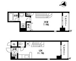 コライユ 1LDKの間取図画像