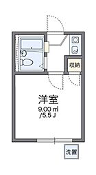 レオパレスホワイトアイランド 1Kの間取図画像