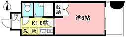 悠々スクアール相模大野 1Kの間取図画像