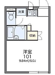 レオパレスエスティー湘南B 1Kの間取図画像