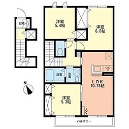 アリビオ湘南 3LDKの間取図画像