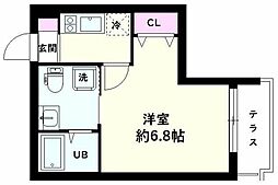 NSGATE江北1 1Kの間取図画像
