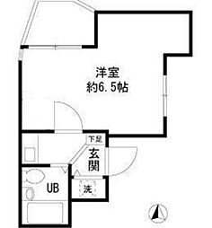 ラヴニール南常盤台 1Kの間取図画像