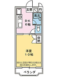 ウィンズ21 1DKの間取図画像