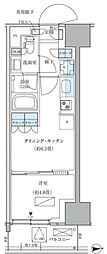 パークアクシス品川天王洲アイル 1DKの間取図画像