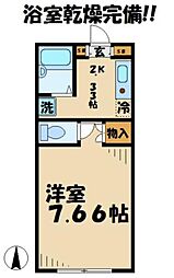 ハイムコーヤ2 1Kの間取図画像