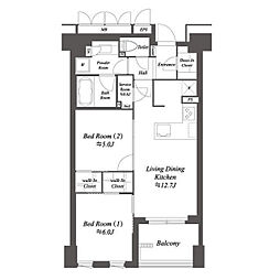 間取図画像 2LDK