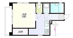 ツキムラマンションNo.24 1Kの間取図画像