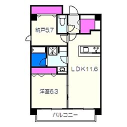 GROOVE堺東レジデンス 1SLDKの間取図画像