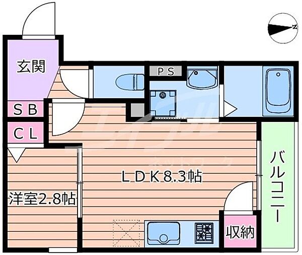 大阪府吹田市千里山月が丘(賃貸アパート1LDK・2階・28.94㎡)の写真 その2