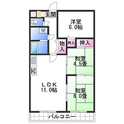 スペイシャル紀の川 3LDKの間取図画像