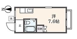 シティ・コーポ2 ワンルームの間取図画像