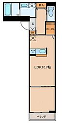 イー・ヴィレッジ常盤台 1LDKの間取図画像