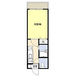 ポルトボヌール 1Kの間取図画像