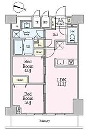 リビオメゾン南砂町 2LDKの間取図画像