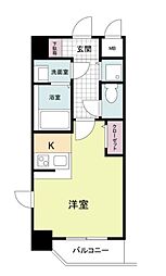 URBANGREEN甲子園 1Kの間取図画像