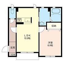 ＳＵＮきららＹ　Ａ 00102 ｜ 山梨県甲府市増坪町111-3（賃貸アパート1LDK・1階・45.70㎡） その2