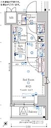 アンベリール西川口弐番館 1Kの間取図画像