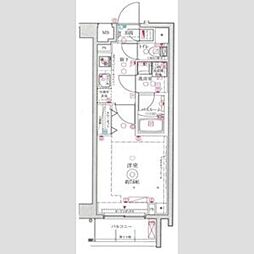 CREVISTA武蔵中原2 1Kの間取図画像
