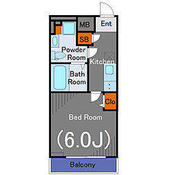 アルテシモ　アクレ 4階1Kの間取り