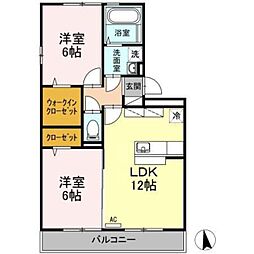リビングタウン薊野 2LDKの間取図画像