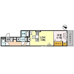Cuore魚崎 1LDKの間取図画像